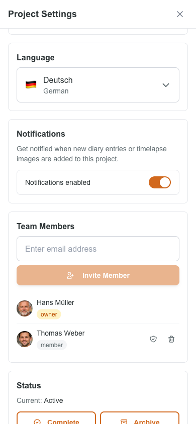 Project Collaboration — Mobile